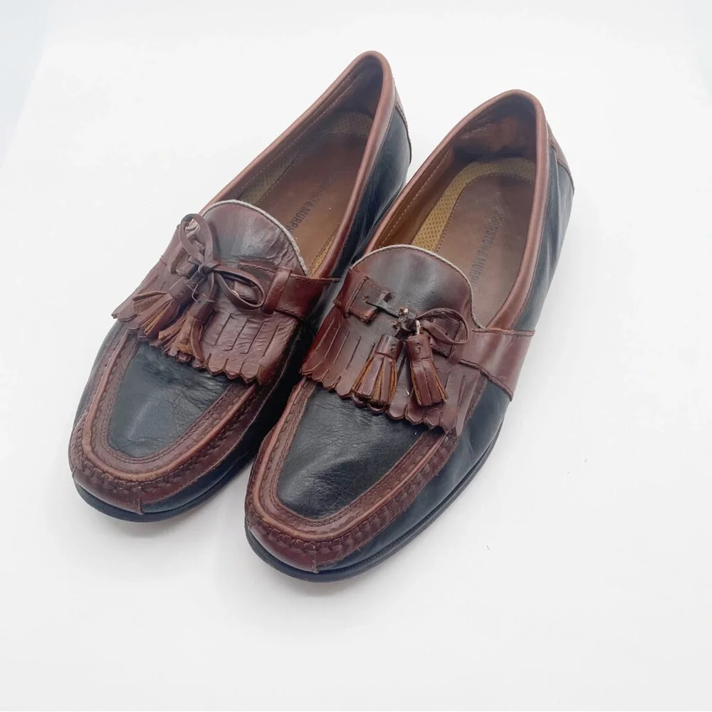 Johnston and Murphy Men’s Brown Leather Loafers with Tassels Casual Size 11.5